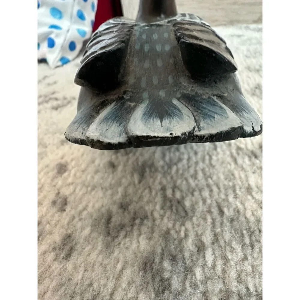 Vintage Handpainted Wooden Carbed Decoy Decor